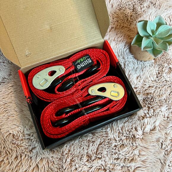 Rhino USA Motorcycle Tie-Down Set 2 HD 1.5" x 8' Tie-Down Straps with Bag - Picture 3 of 10